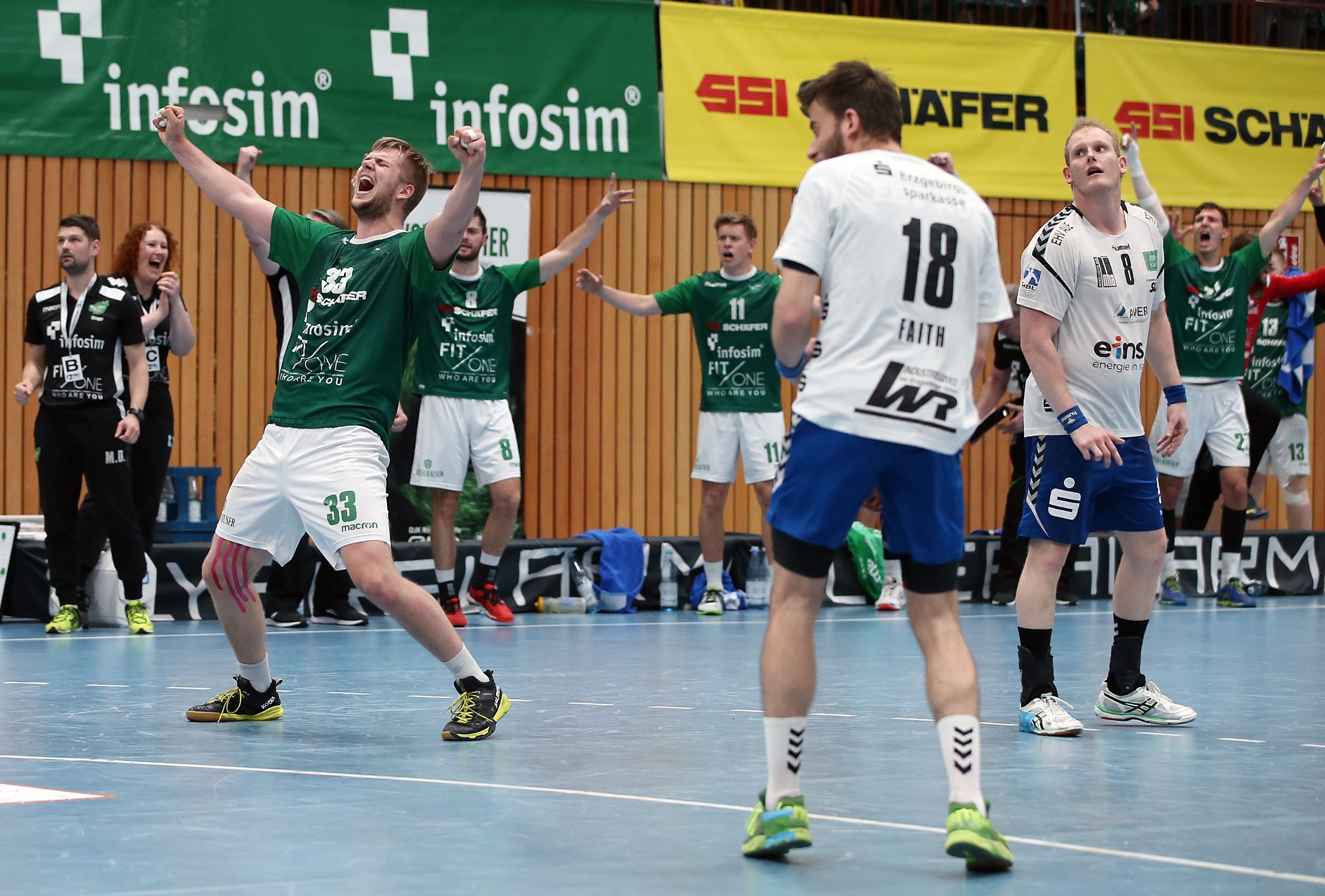 DKB 2. Handball-Bundesliga, DJK Rimpar Wölfe – EHV Aue